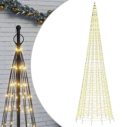 Led-Kerstboom Aan Vlaggenmast 1534 Leds Warm Wit Warmwit