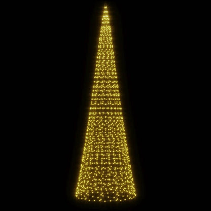Led-Kerstboom Aan Vlaggenmast 1534 Leds Warm Wit Warmwit