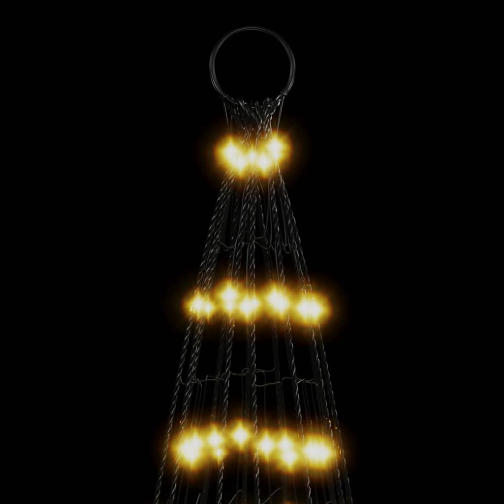 Led-Kerstboom Aan Vlaggenmast 1534 Leds Warm Wit Warmwit
