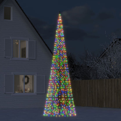 Led-Kerstboom Op Vlaggenmast 200 Leds Kleurrijk Multikleur