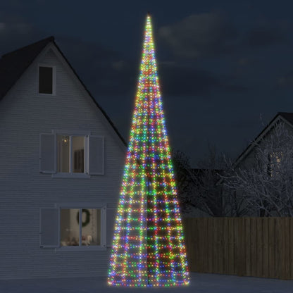 Led-Kerstboom Op Vlaggenmast 200 Leds Kleurrijk Multikleur