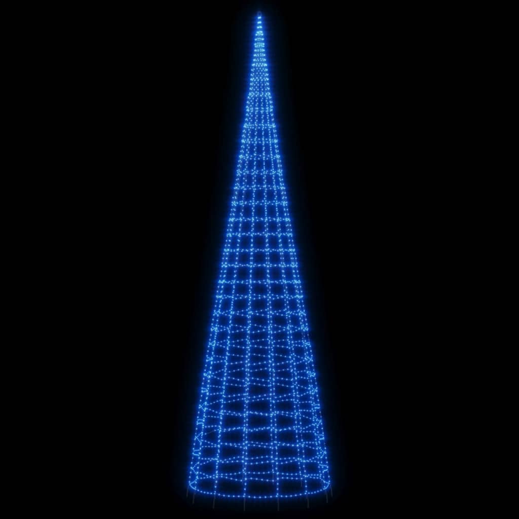 Led-Kerstboom Aan Vlaggenmast 3000 Led's Blauw