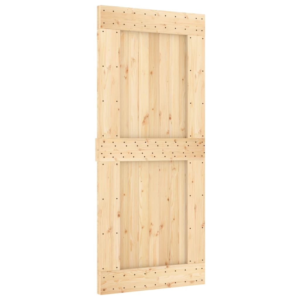 Schuifdeur Met Beslag 90X210 Cm Massief Grenenhout