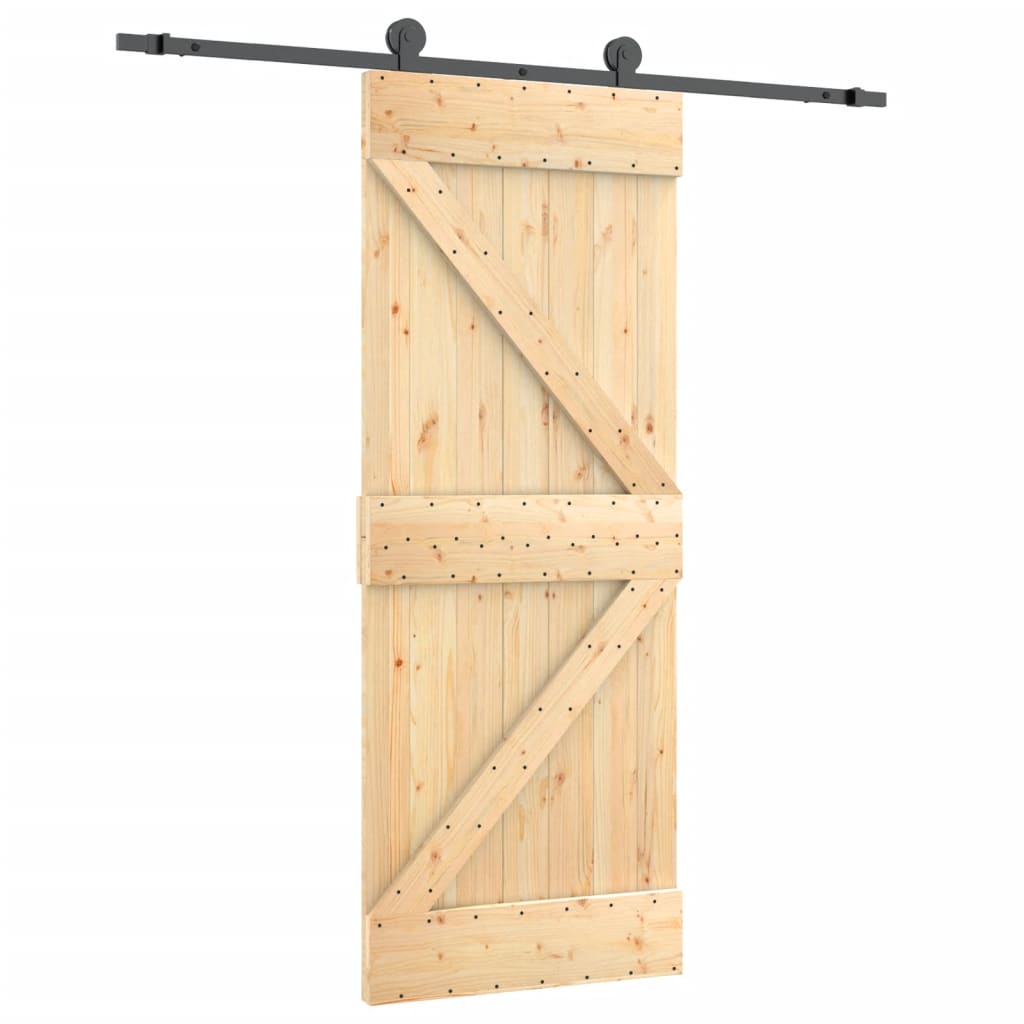 Schuifdeur Met Beslag 70X210 Cm Massief Grenenhout