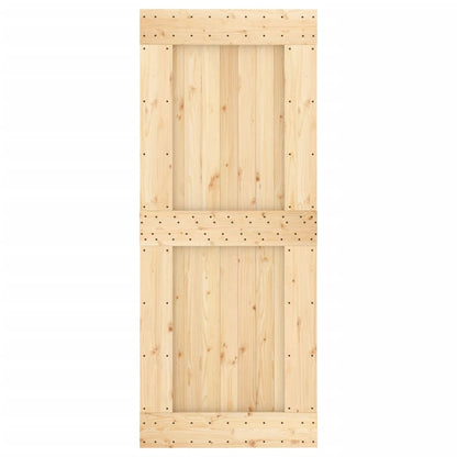 Schuifdeur Met Beslag 85X210 Cm Massief Grenenhout