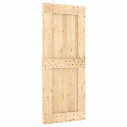 Schuifdeur Met Beslag 85X210 Cm Massief Grenenhout