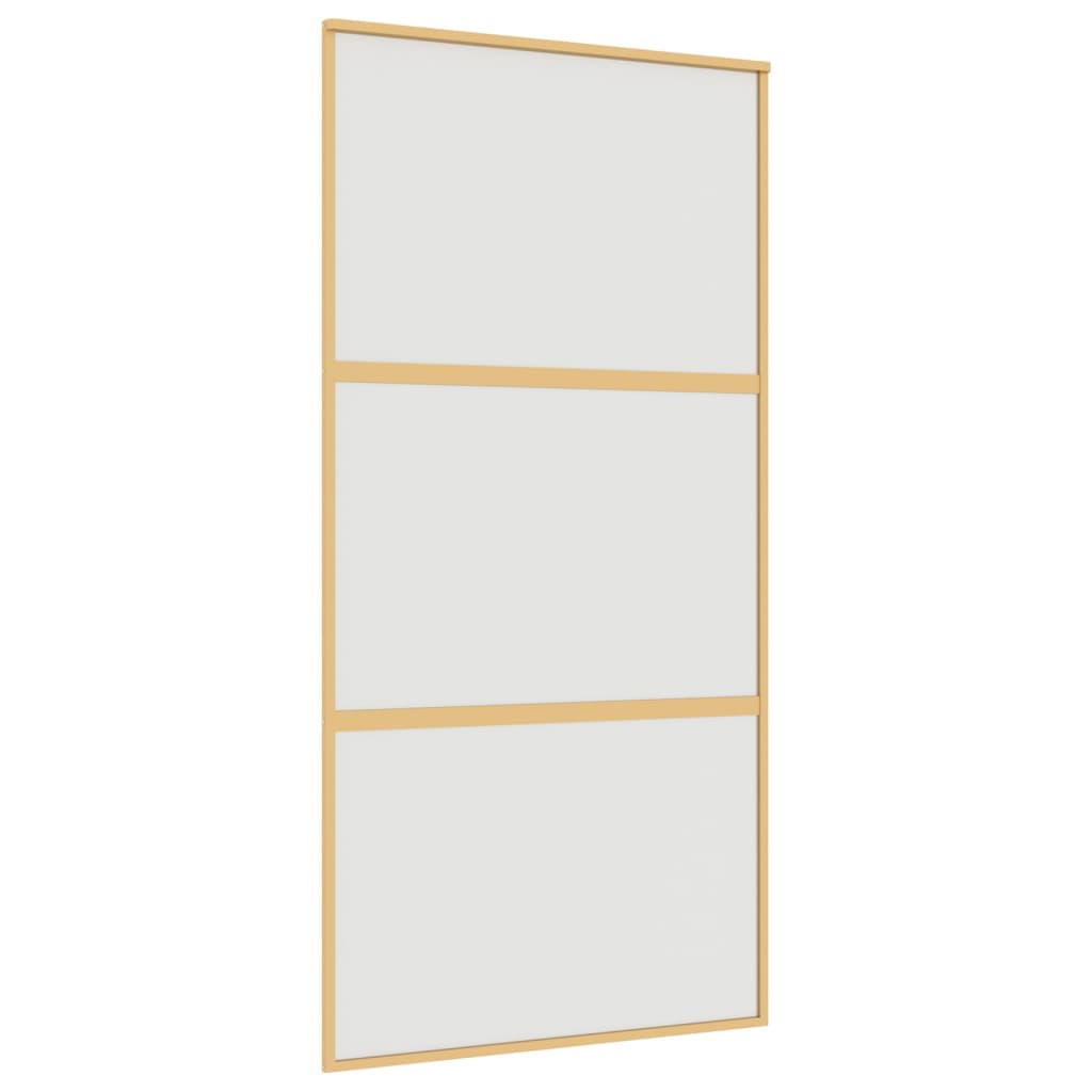 Schuifdeur 102,5X205 Cm Mat Esg-Glas En Aluminium Goudkleurig