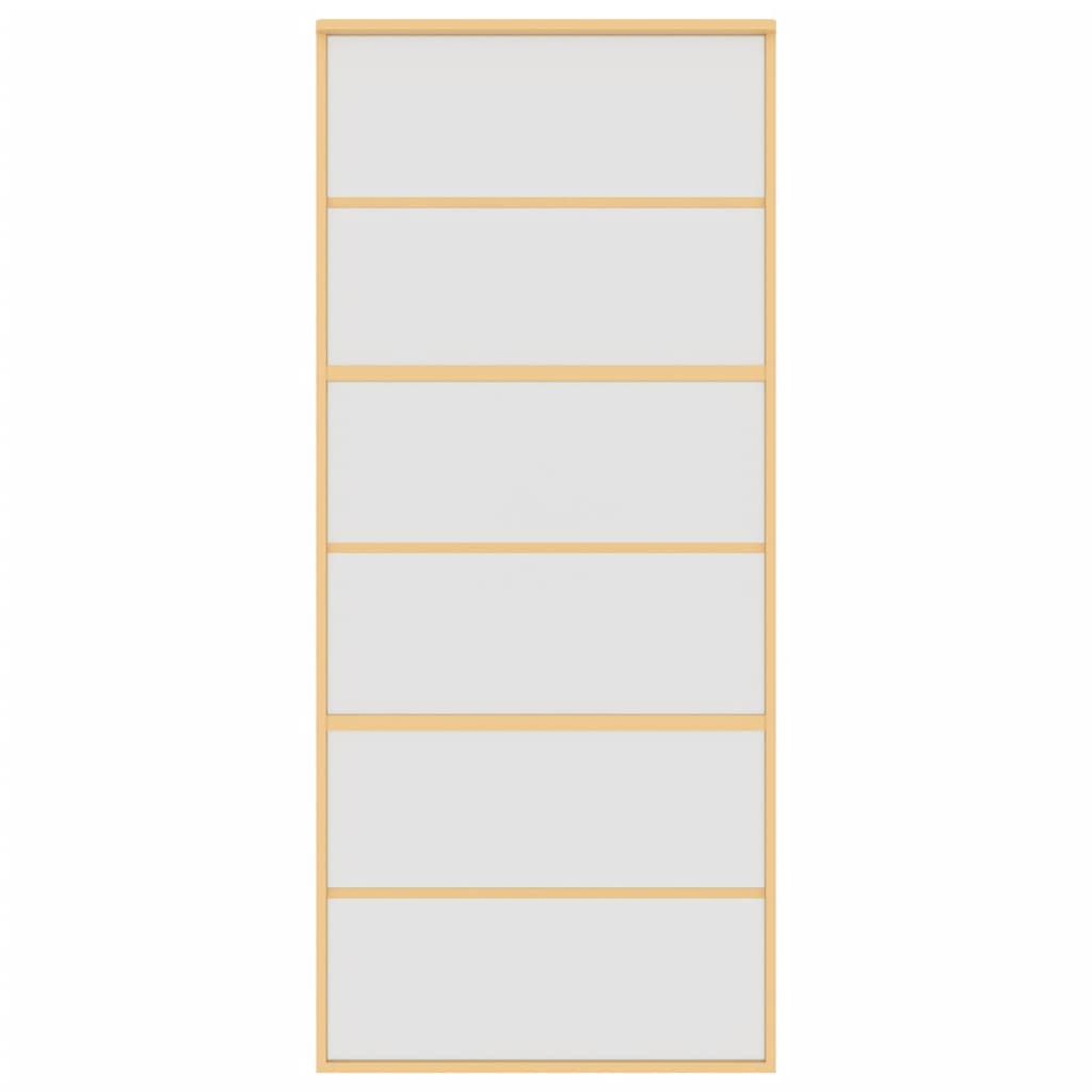 Schuifdeur 90X205 Cm Mat Esg-Glas En Aluminium Goudkleurig