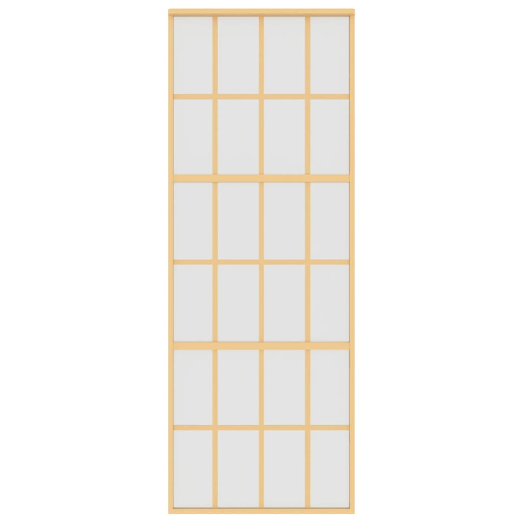 Schuifdeur 76X205 Cm Mat Esg-Glas En Aluminium Goudkleurig