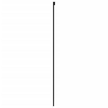 Schuifdeur 76X205 Cm Gehard Glas En Aluminium Zwart