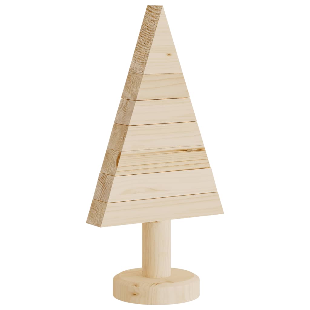 Kerstdecoraties Kerstboom 2 St 30 Cm Massief Grenenhout Naturel (Onafgewerkt)