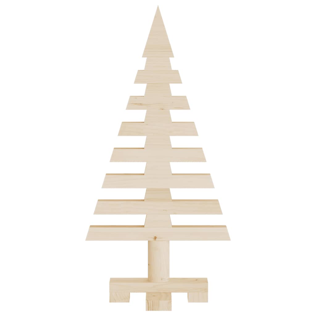Kerstdecoratie Kerstboom Massief Grenenhout Naturel (Onafgewerkt)