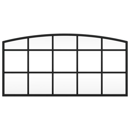 Wandspiegel Boog 60X30 Cm Ijzer Zwart