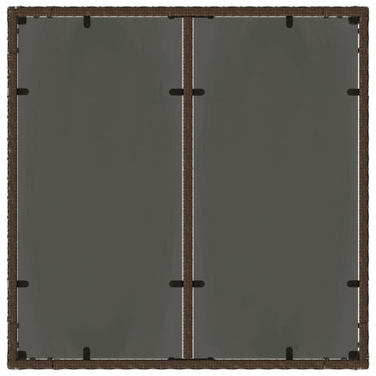 Tuintafel Met Glazen Blad 90X90X75 Cm Poly Rattan