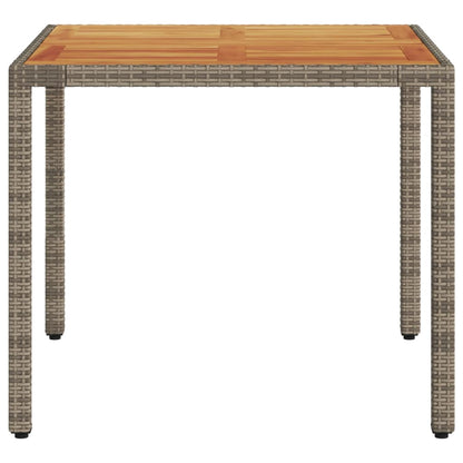 Tuintafel Met Acaciahouten Blad Poly Rattan