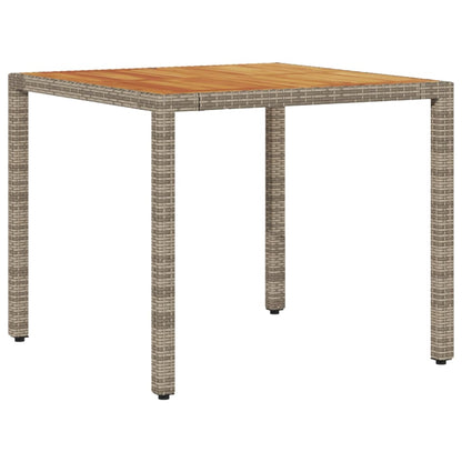 Tuintafel Met Acaciahouten Blad Poly Rattan