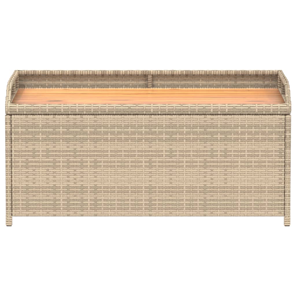 Opbergbankje Poly Rattan Acaciahout
