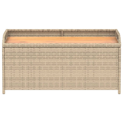 Opbergbankje Poly Rattan Acaciahout