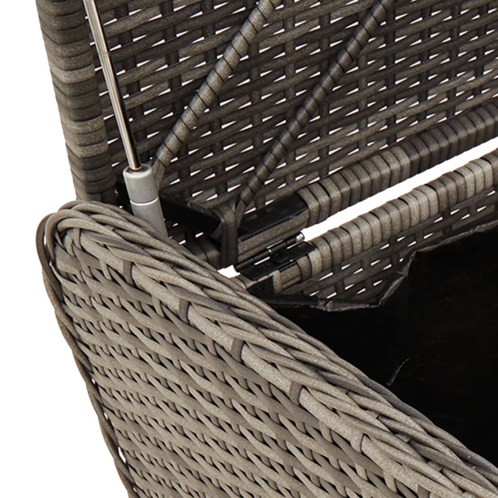 Opbergbankje Met Kussen Poly Rattan