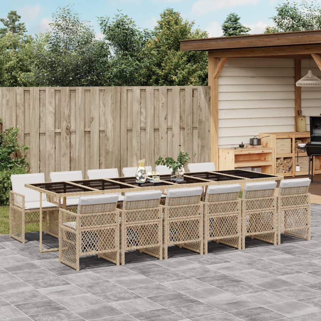 7-Delige Tuinset Met Kussens Poly Rattan