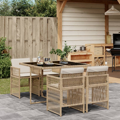 7-Delige Tuinset Met Kussens Poly Rattan