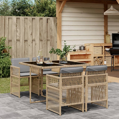 7-Delige Tuinset Met Kussens Poly Rattan