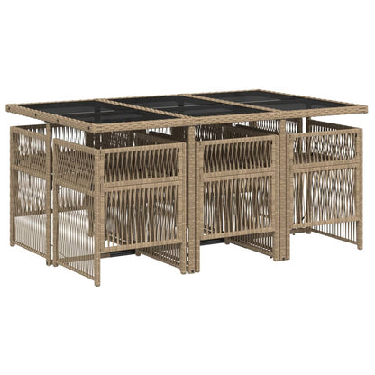 7-Delige Tuinset Met Kussens Poly Rattan