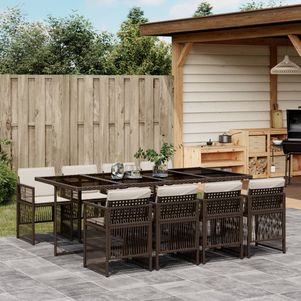 7-Delige Tuinset Met Kussens Poly Rattan