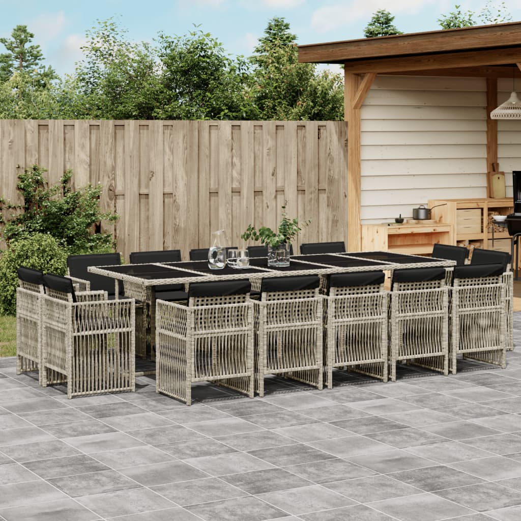 11-Delige Tuinset Met Kussens Poly Rattan