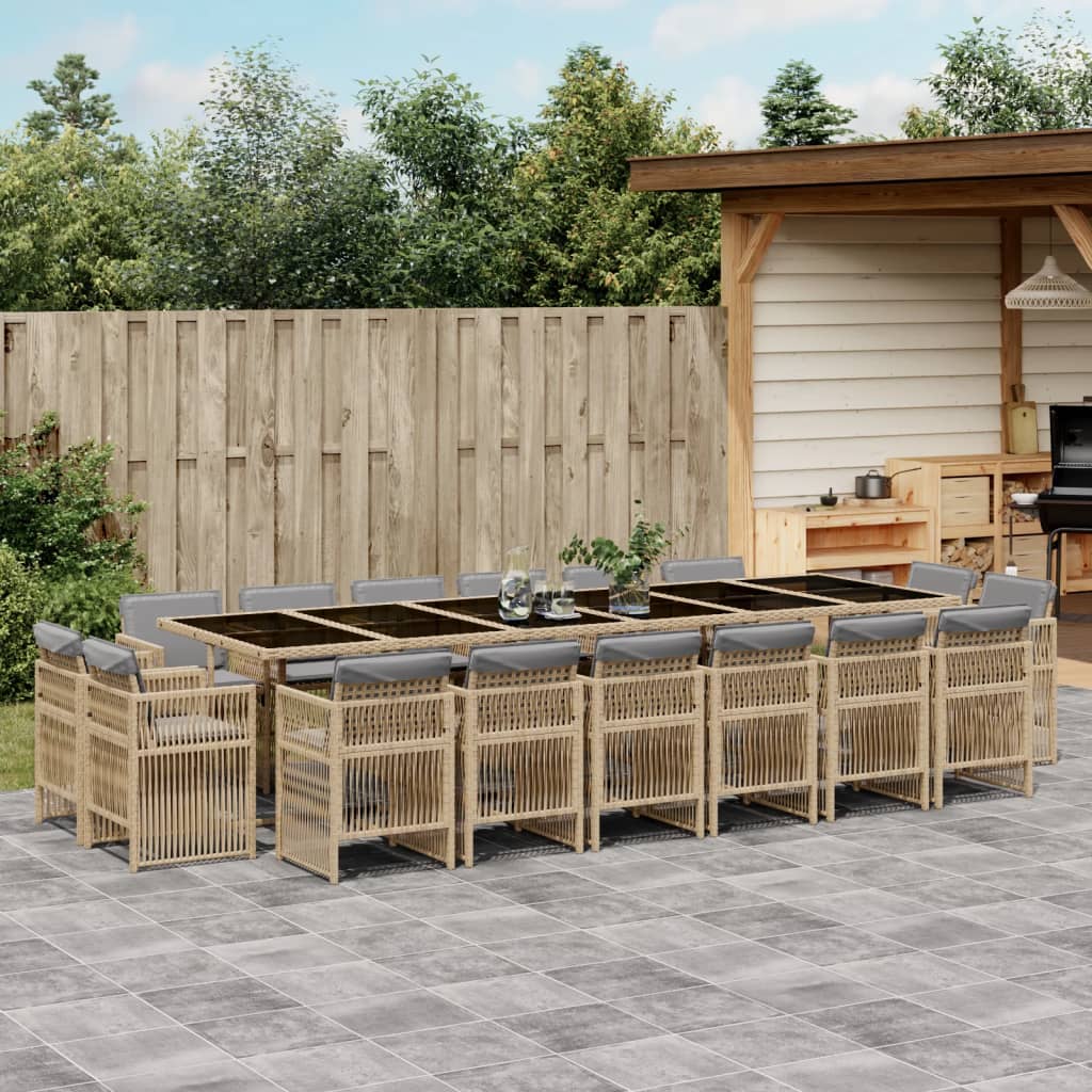 11-Delige Tuinset Met Kussens Poly Rattan