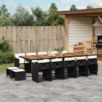 9-Delige Tuinset Met Kussens Poly Rattan