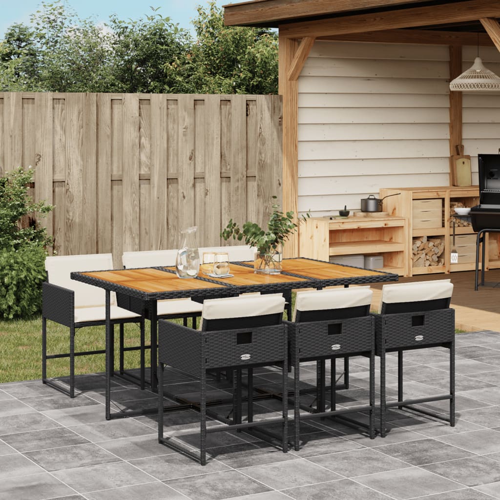 5-Delige Tuinset Met Kussens Poly Rattan