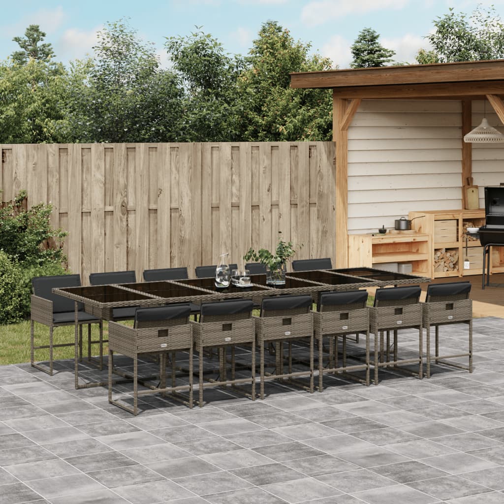 5-Delige Tuinset Met Kussens Poly Rattan