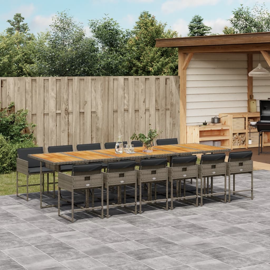 5-Delige Tuinset Met Kussens Poly Rattan