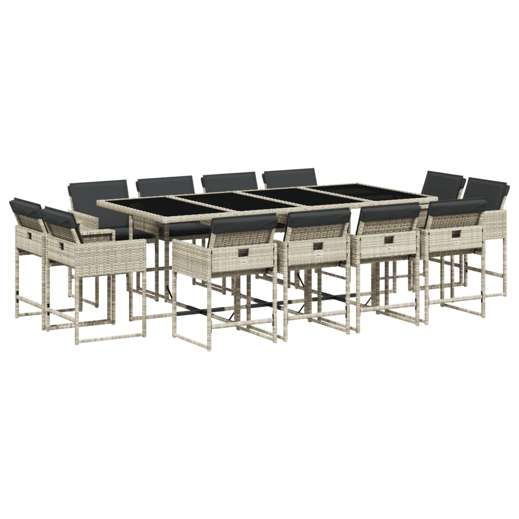 13-Delige Tuinset Met Kussens Poly Rattan