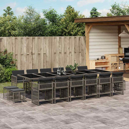 11-Delige Tuinset Met Kussens Poly Rattan