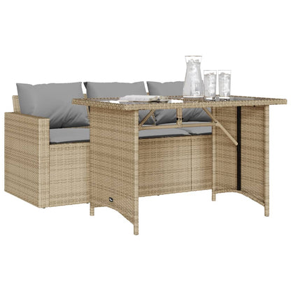 2-Delige Tuinset Met Kussens Poly Rattan