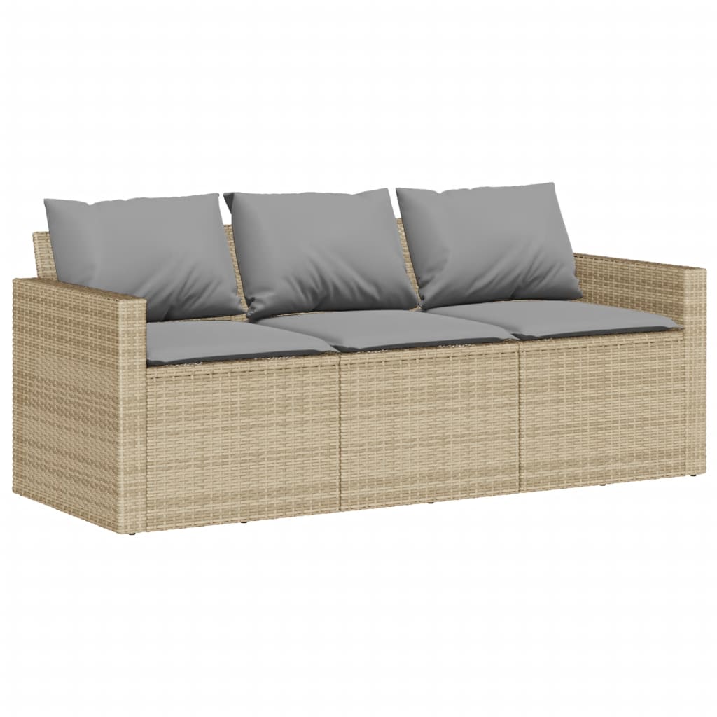 2-Delige Tuinset Met Kussens Poly Rattan