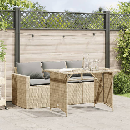 2-Delige Tuinset Met Kussens Poly Rattan