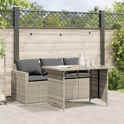 2-Delige Tuinset Met Kussens Poly Rattan