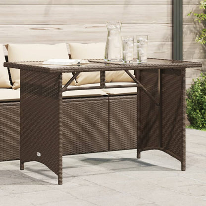 Tuintafel Met En Blad 110X68X70 Cm Poly Rattan