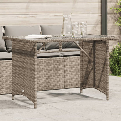 Tuintafel Met En Blad 110X68X70 Cm Poly Rattan