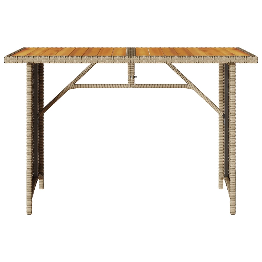 Tuintafel Met En Blad 110X68X70 Cm Poly Rattan