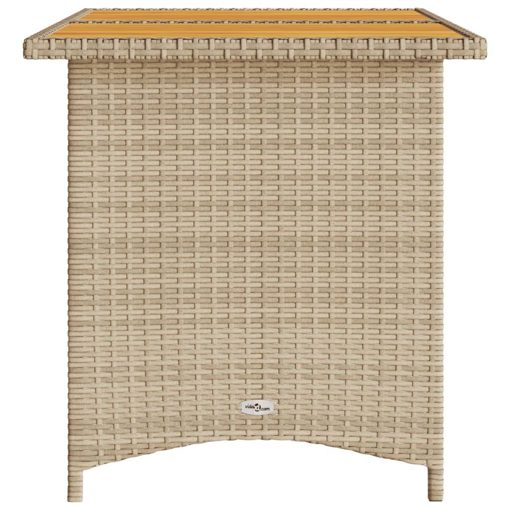 Tuintafel Met En Blad 110X68X70 Cm Poly Rattan