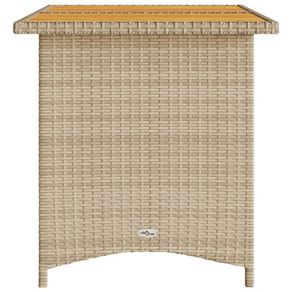 Tuintafel Met En Blad 110X68X70 Cm Poly Rattan