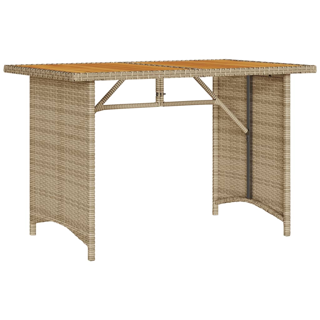 Tuintafel Met En Blad 110X68X70 Cm Poly Rattan