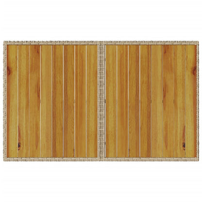 Tuintafel Met En Blad 110X68X70 Cm Poly Rattan