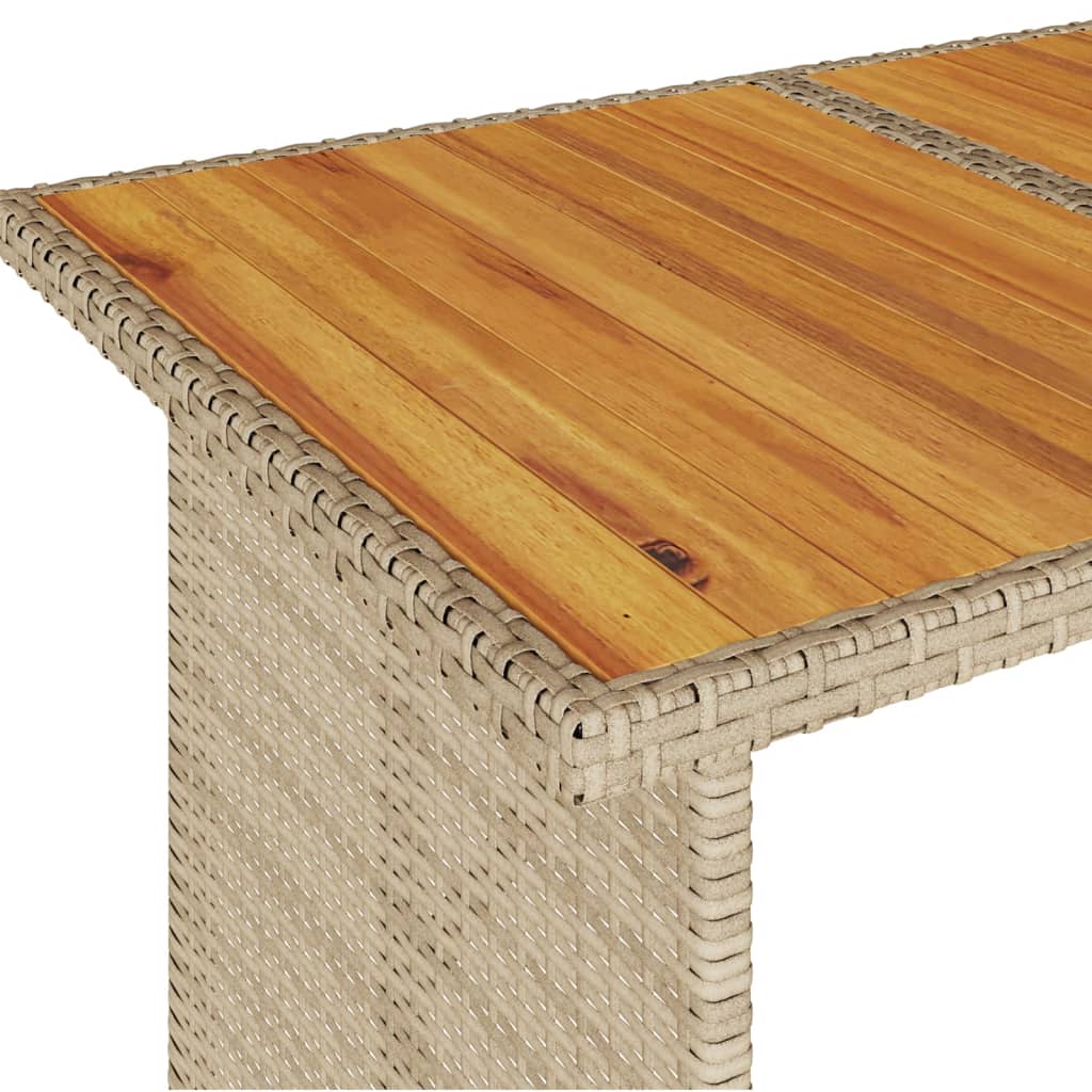 Tuintafel Met En Blad 110X68X70 Cm Poly Rattan
