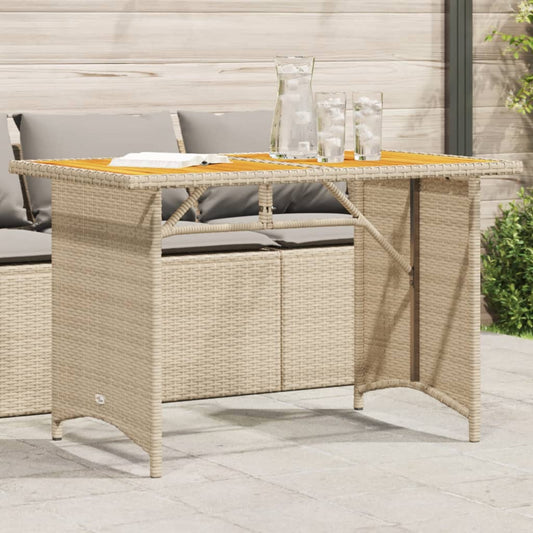 Tuintafel Met En Blad 110X68X70 Cm Poly Rattan