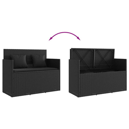 Tuinbank Met Kussens Poly Rattan